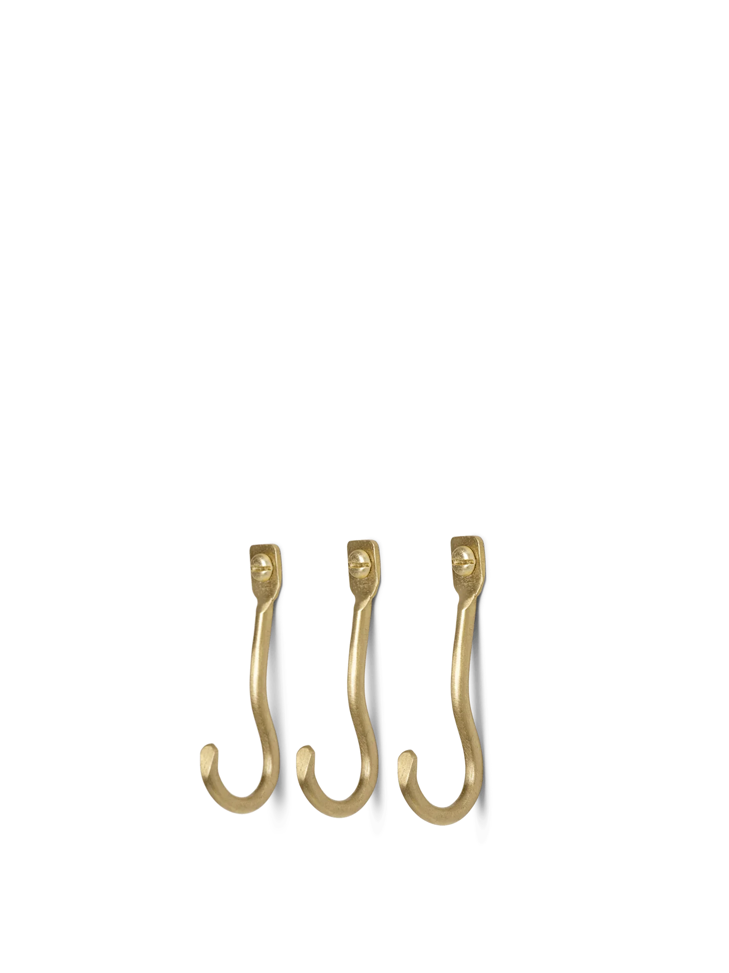 Ganchos Curvature – Set de 3 – Latón negro