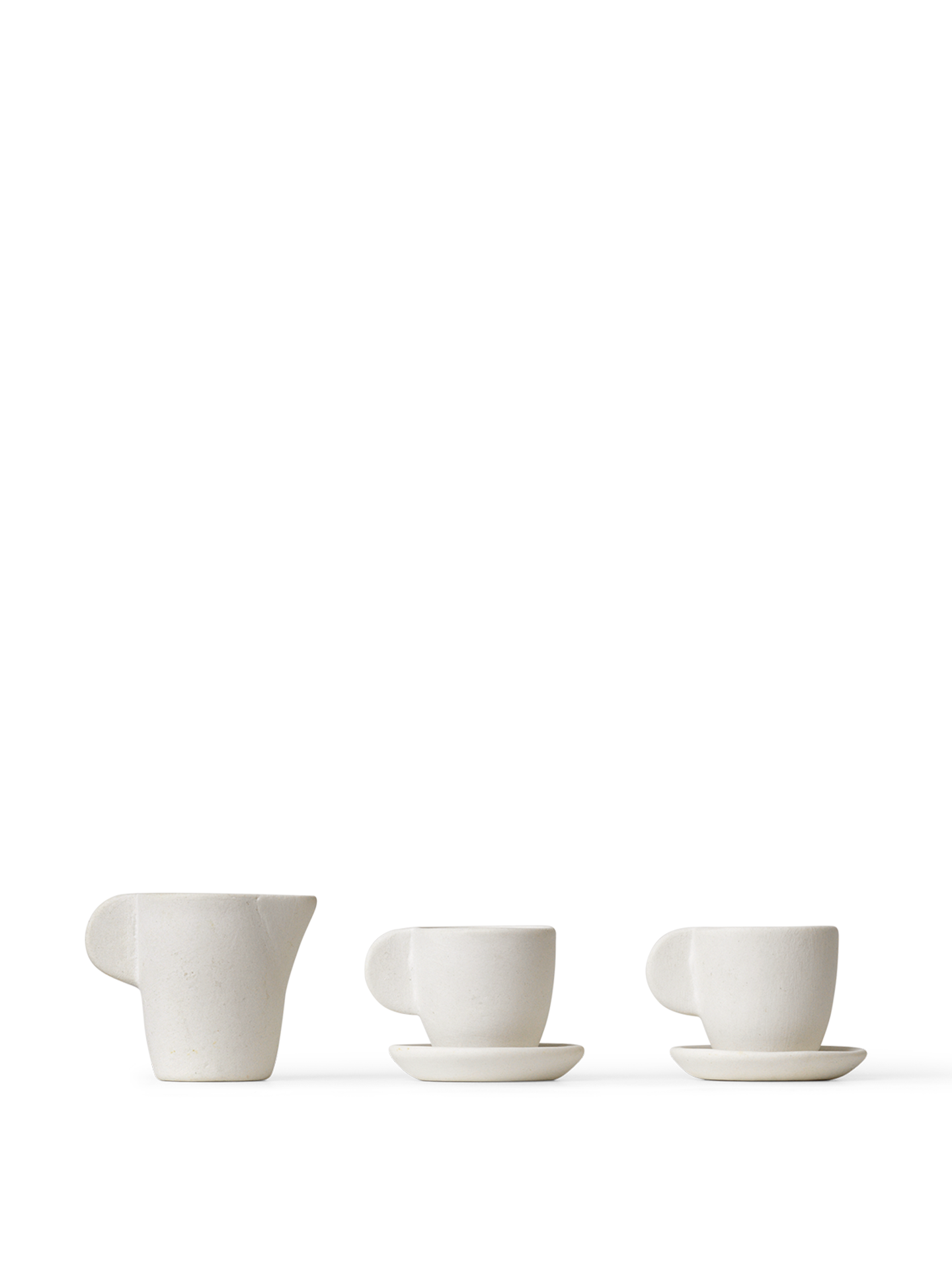 Set de té en miniatura – Cerámica – Blanco roto