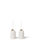Adornos de campana de cerámica – Set de 2 – Blanco roto