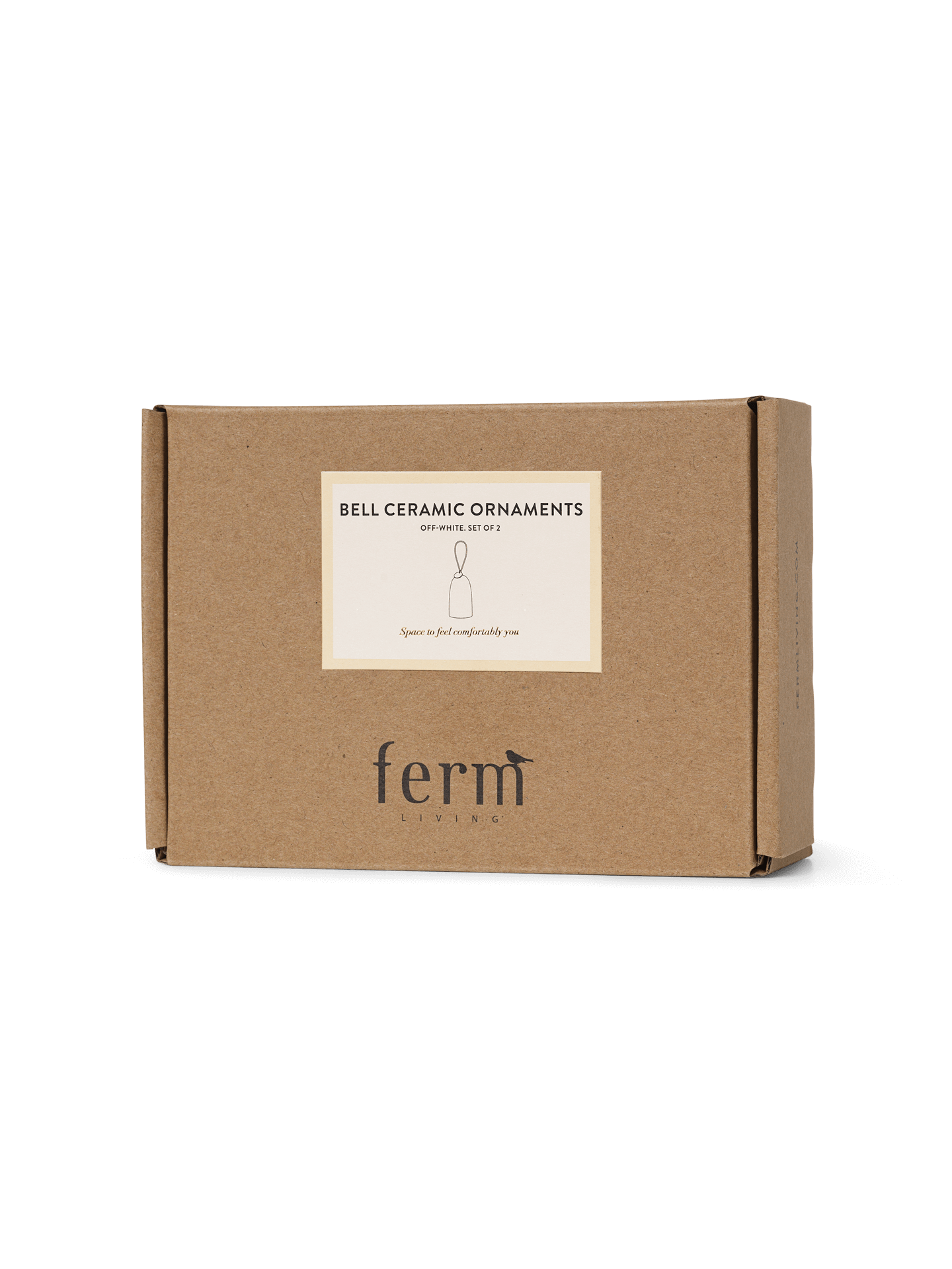 Adornos de campana de cerámica – Set de 2 – Blanco roto