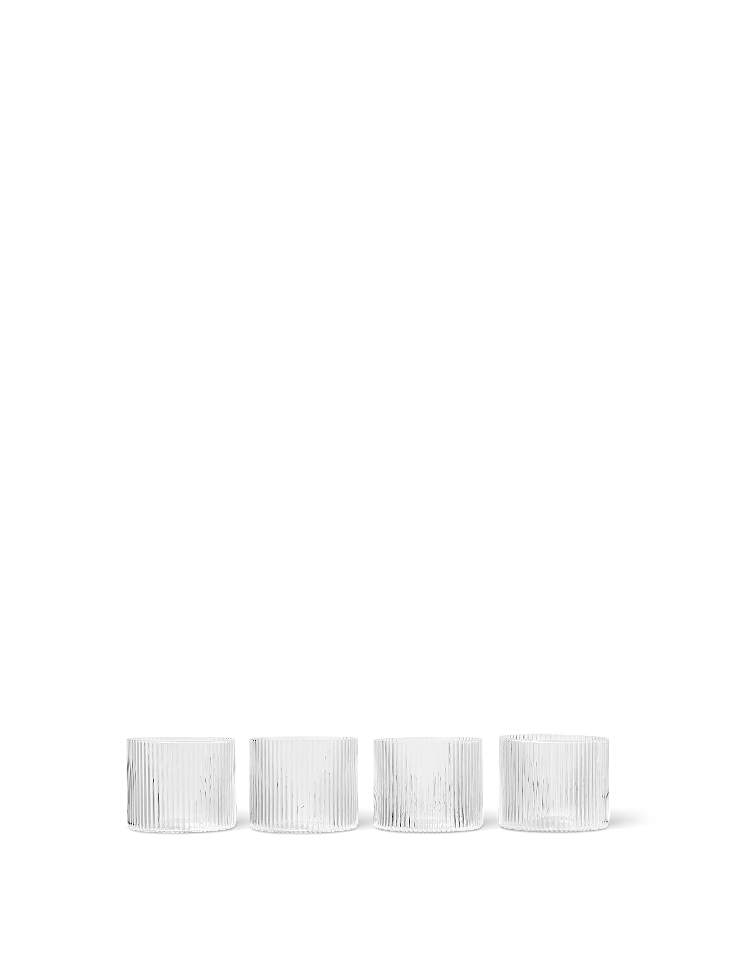 Vasos bajos Ripple – Set de 4 – Rosa rubor