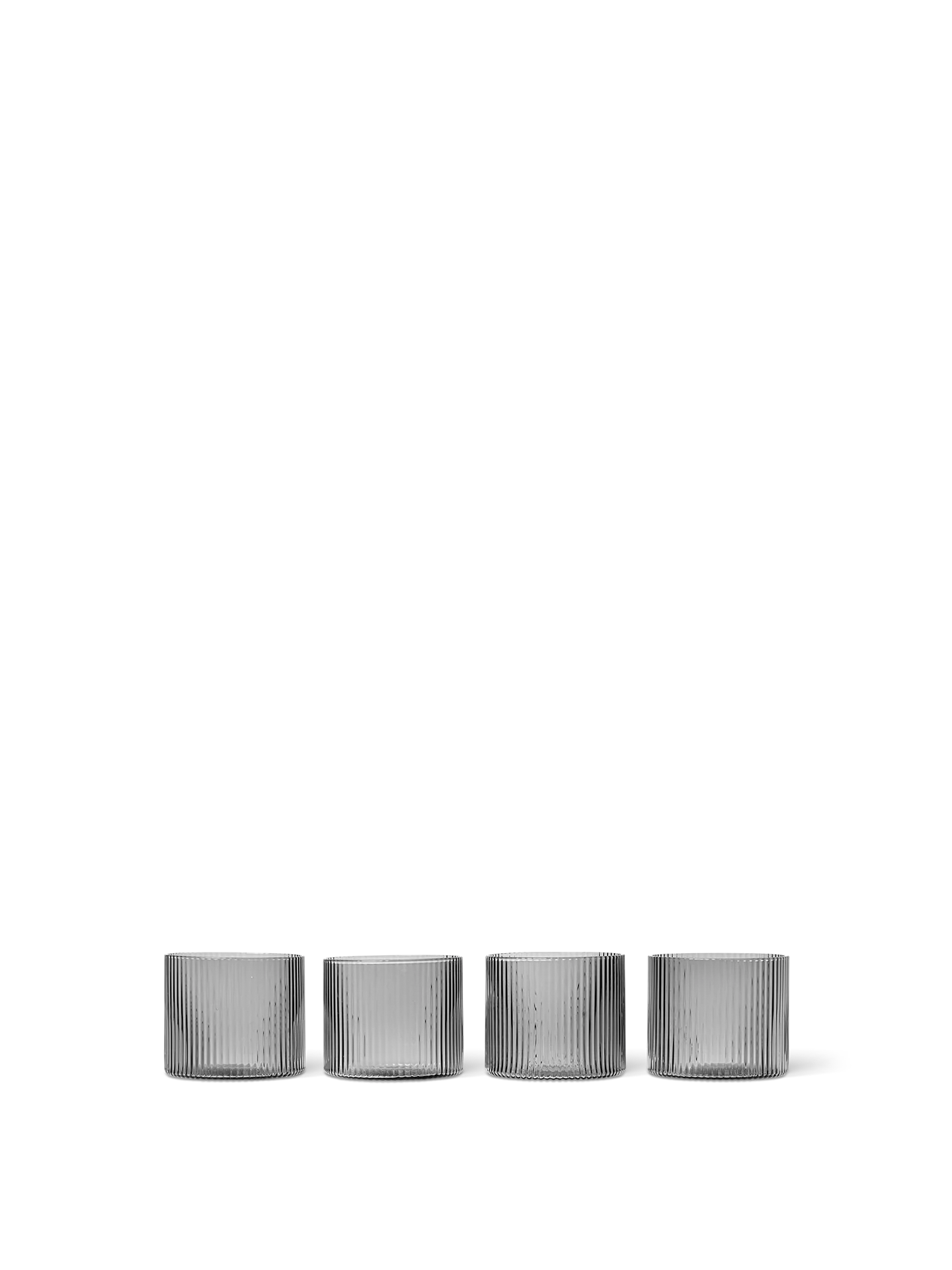 Vasos bajos Ripple – Set de 4 – Rosa rubor