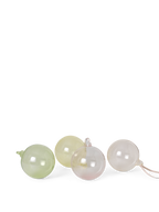 Bolas de Navidad de cristal – L – Set de 4 – Colores claros variados