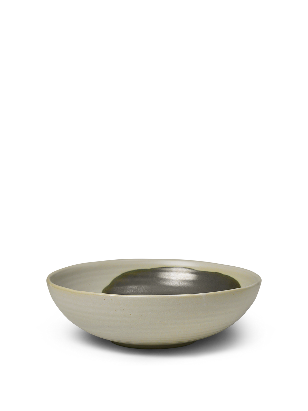 Cuenco Omhu – Grande – Blanco roto/Antracita