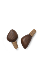 Tapones para botellas de vino Cairn – Set de 2 – Marrón oscuro