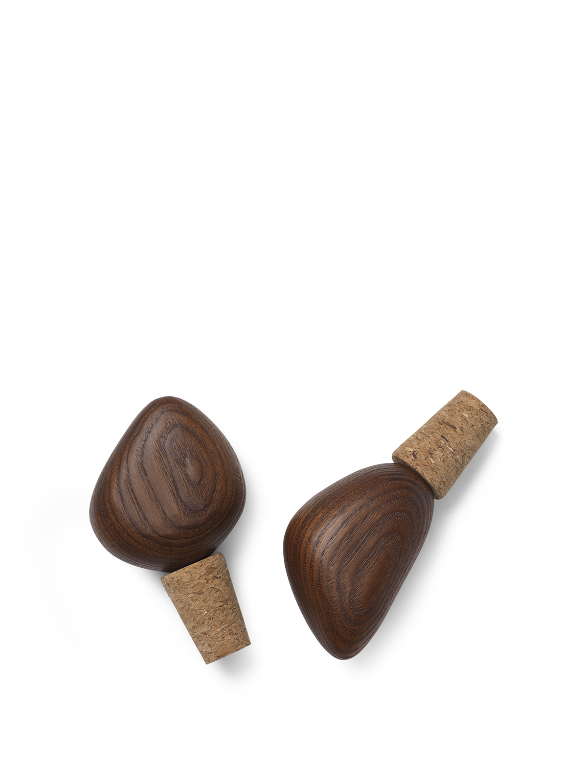 Tapones para botellas de vino Cairn – Set de 2 – Marrón oscuro
