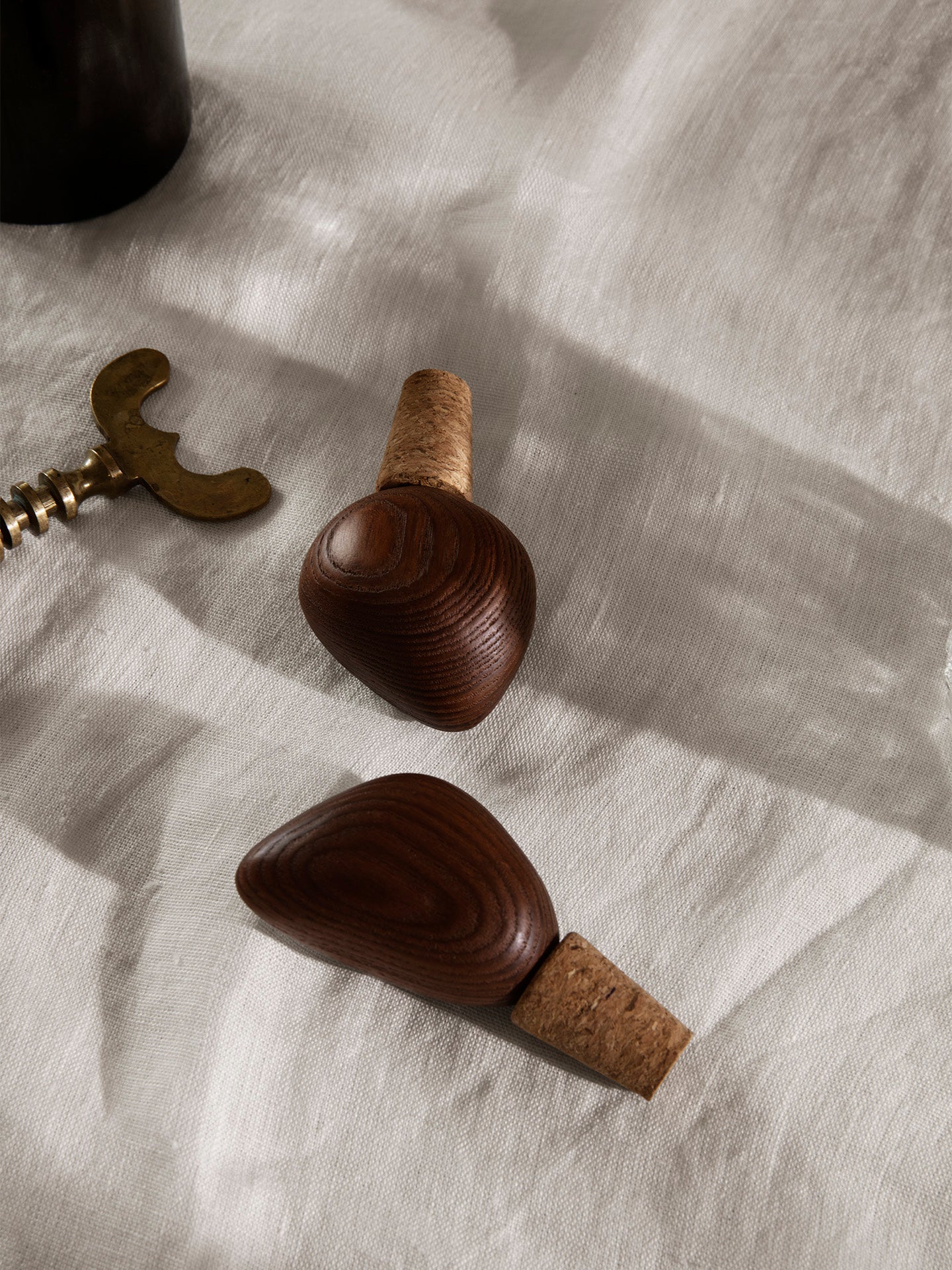 Tapones para botellas de vino Cairn – Set de 2 – Marrón oscuro