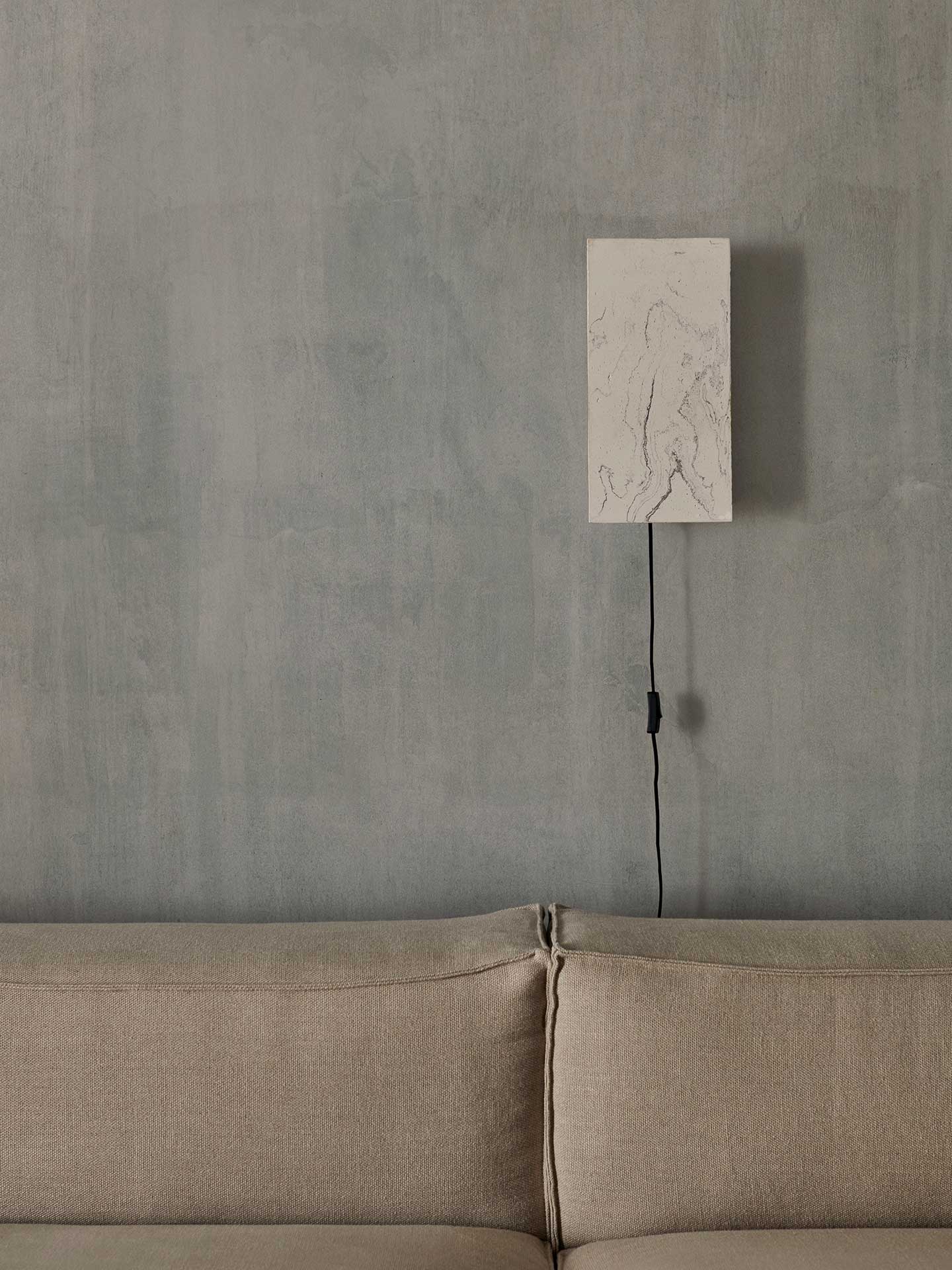 Lámpara de pared Argilla – Rectangular – Blanco mármol