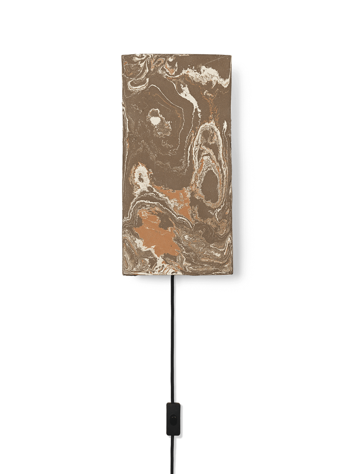 Lámpara de pared Argilla – Rectangular – Blanco mármol