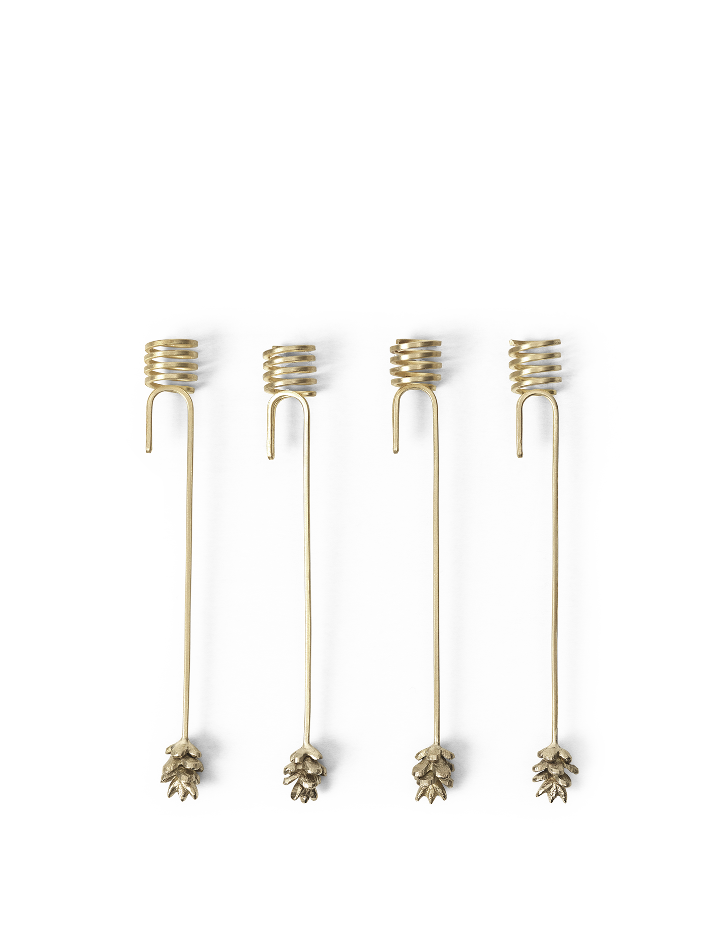 Portavelas para árbol de Navidad Forest – Set de 4 – Plata