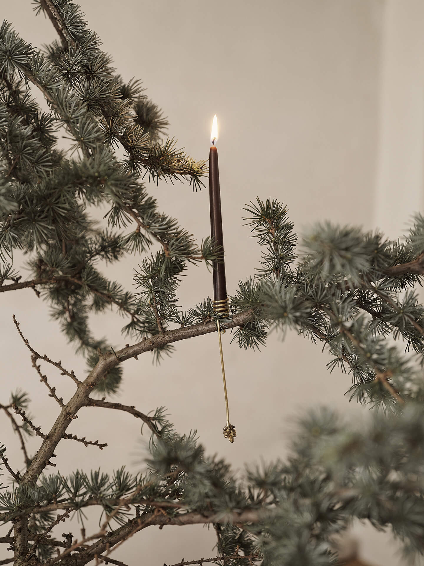 Portavelas para árbol de Navidad Forest – Set de 4 – Plata