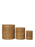 Almacenamiento Column – Set de 3 – Natural teñido
