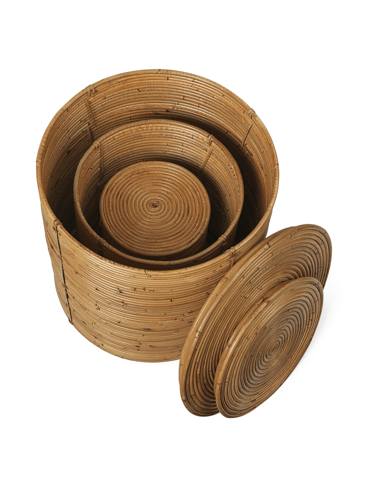 Almacenamiento Column – Set de 3 – Natural teñido