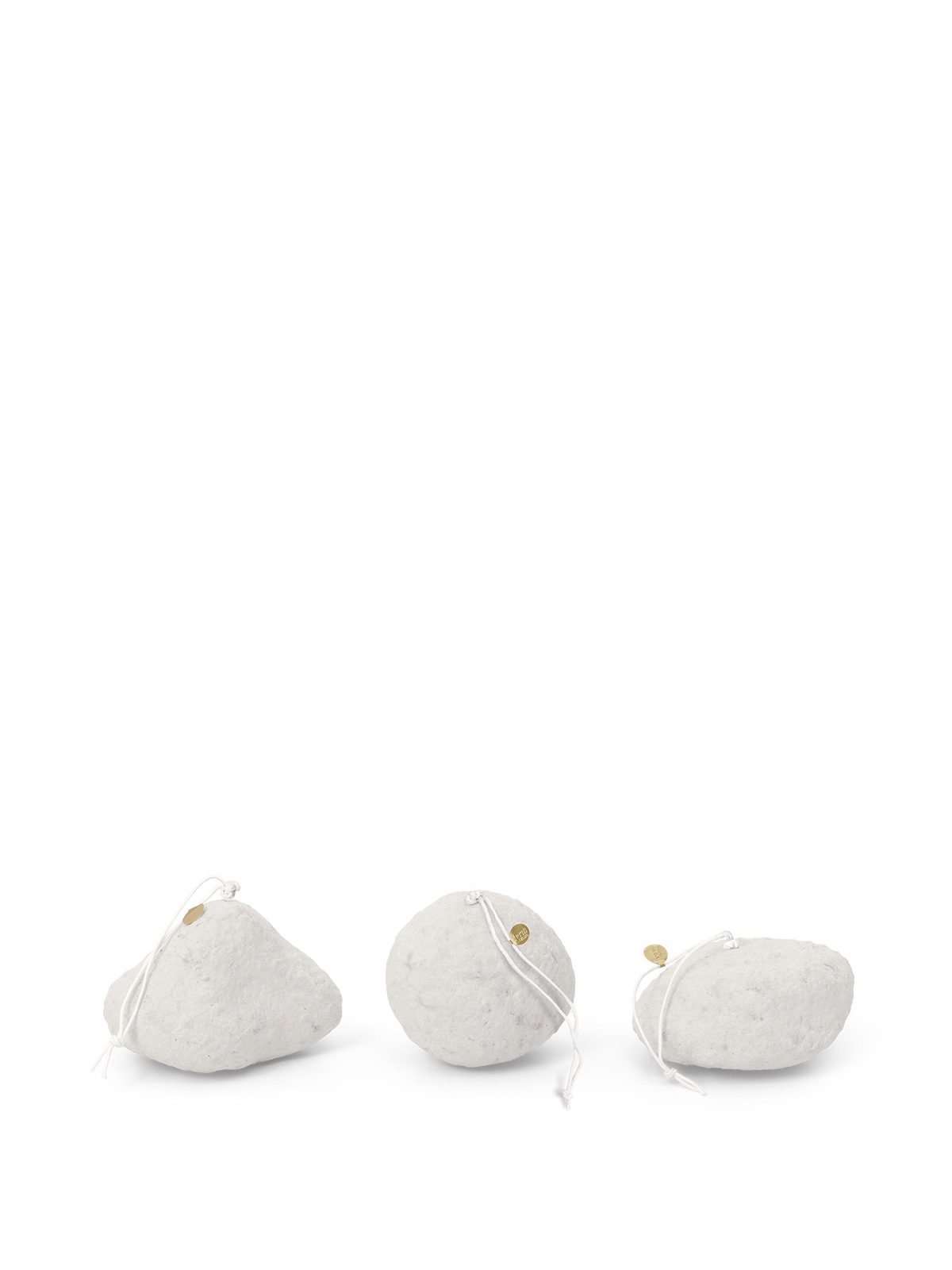 Adornos Snowball – Set de 3 – Blanco