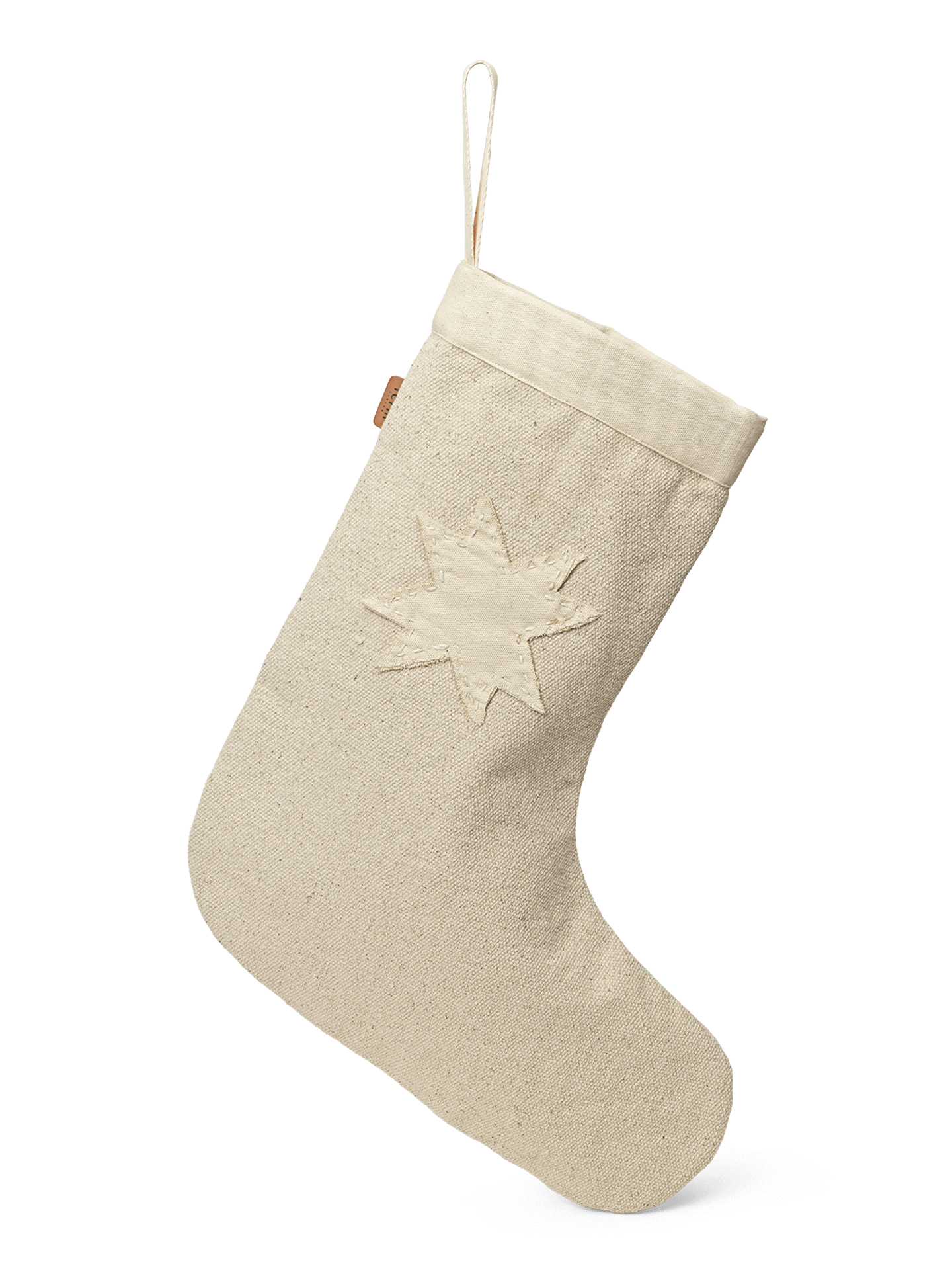 Calcetín navideño Vela – Natural