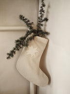 Calcetín navideño Vela – Natural