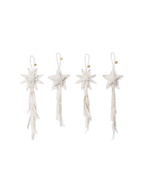 Adornos de Navidad Vela con estrella – Set de 4 – Natural