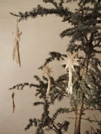 Adornos de Navidad Vela con estrella – Set de 4 – Natural