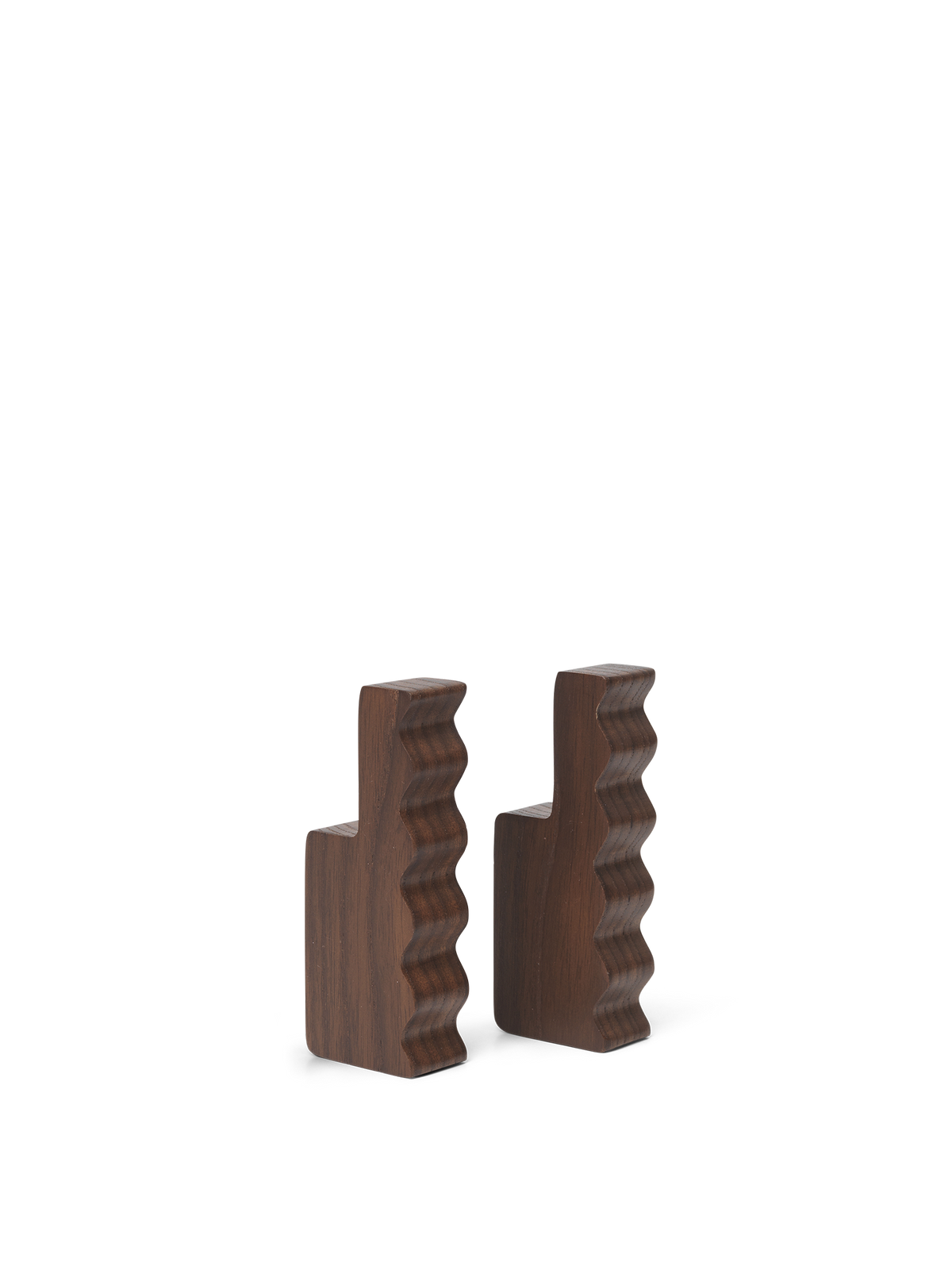 Ganchos Unda – Set de 2 – Marrón oscuro