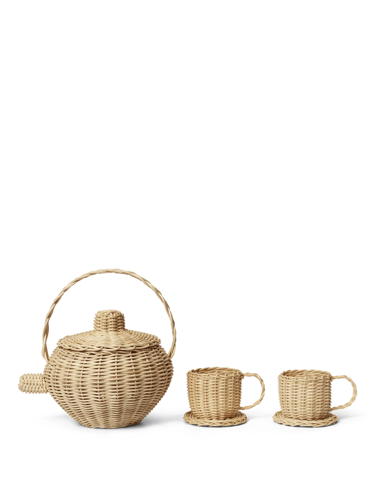 Juego de té de ratán – Natural