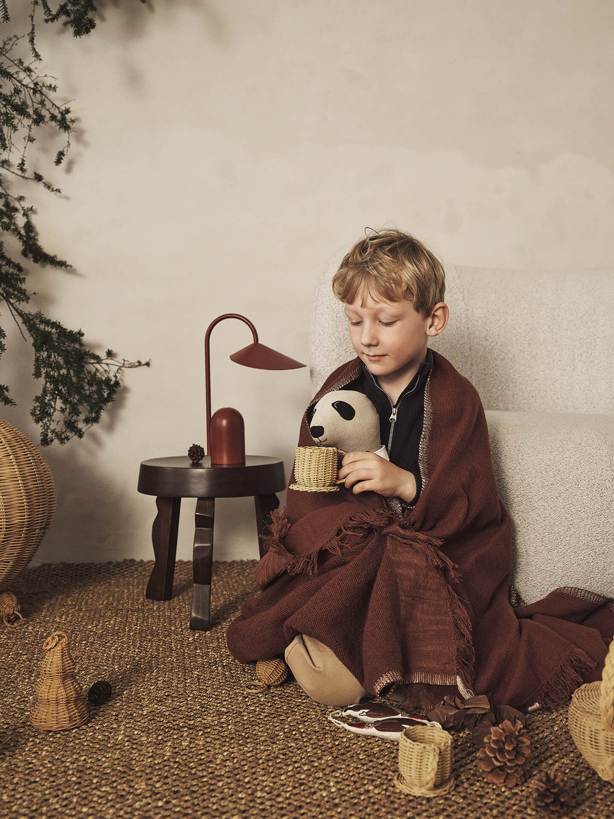 Juego de té de ratán – Natural