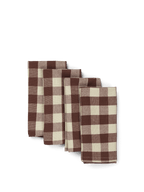 Servilletas Bothy Check – Set de 4 – Canela/Verde grisáceo