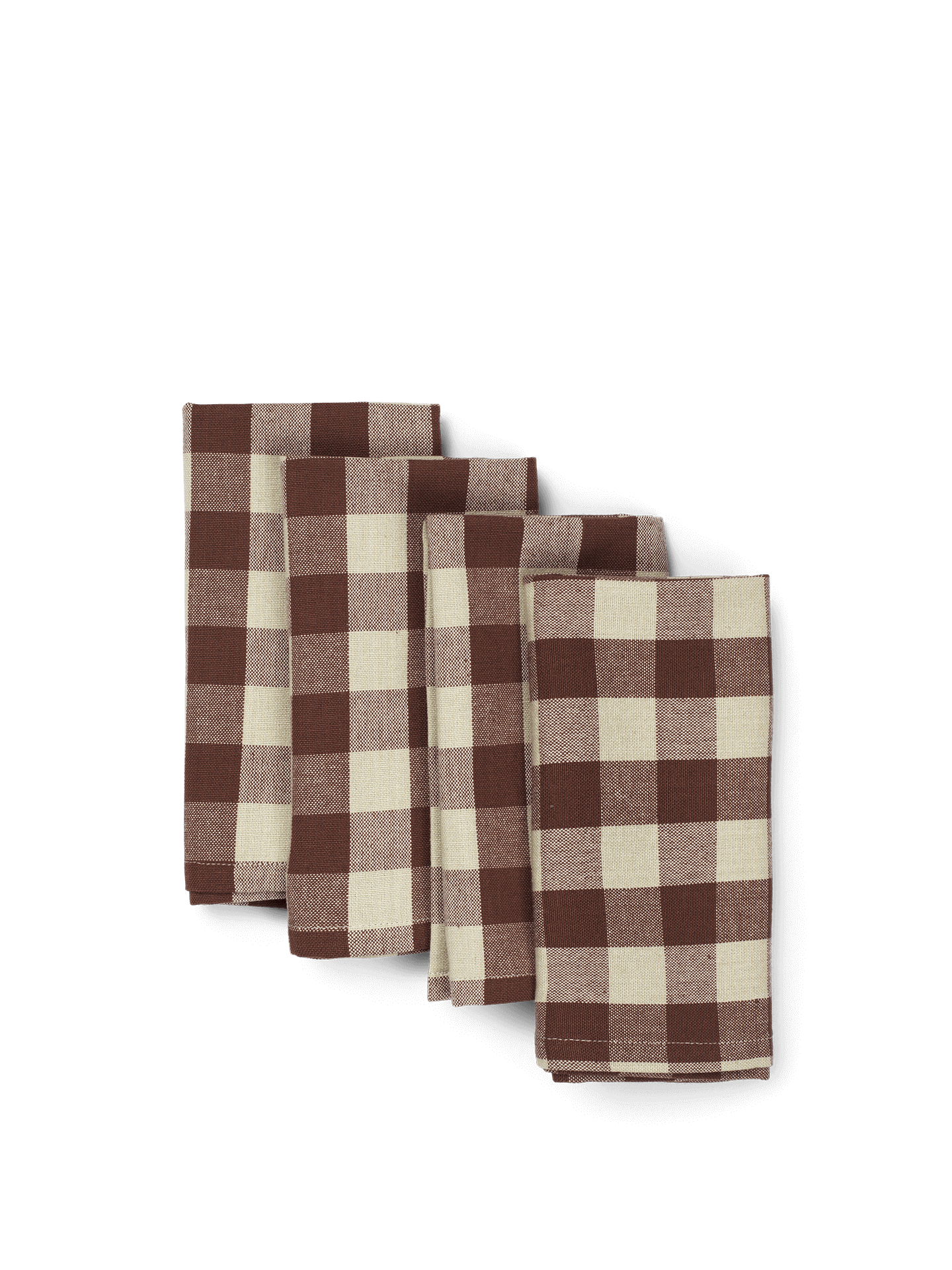 Servilletas Bothy Check – Set de 4 – Canela/Verde grisáceo