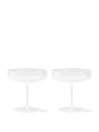 Copas de champán bajas Ripple – Set de 2 – Rosa rubor