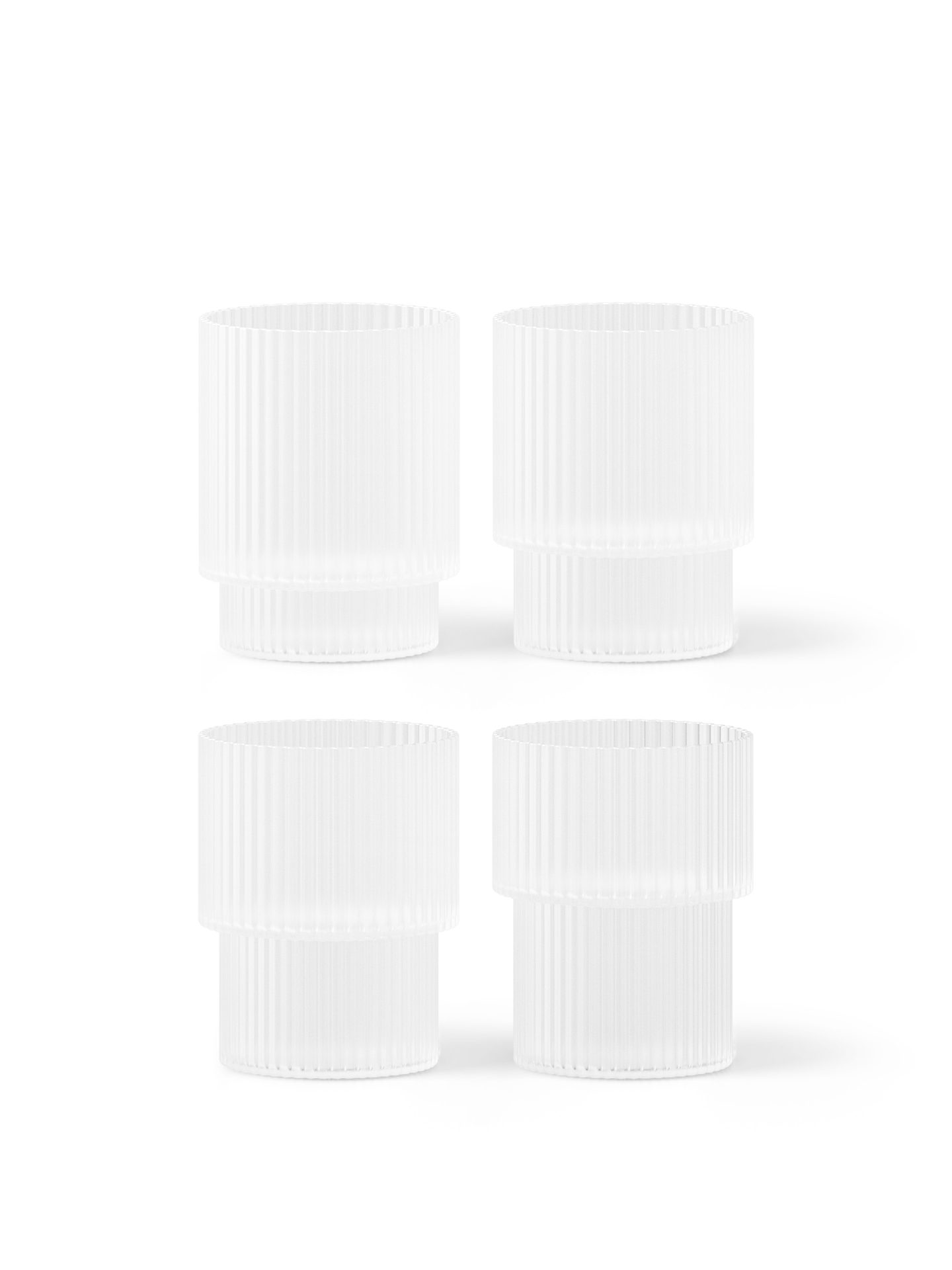 Vasos altos Ripple – Set de 2 – Rosa rubor