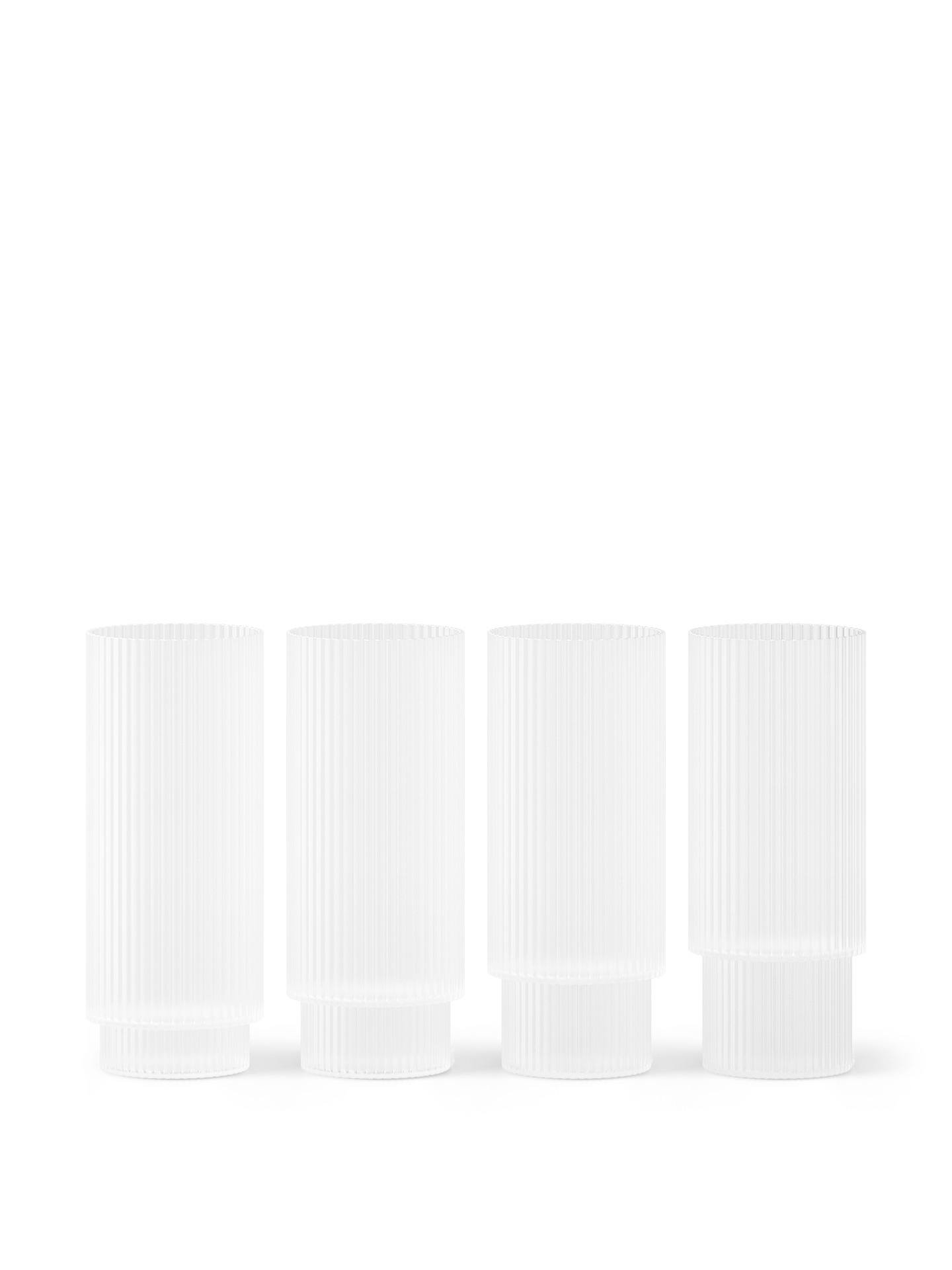 Vasos para combinados Ripple – Set de 4 – Rosa rubor