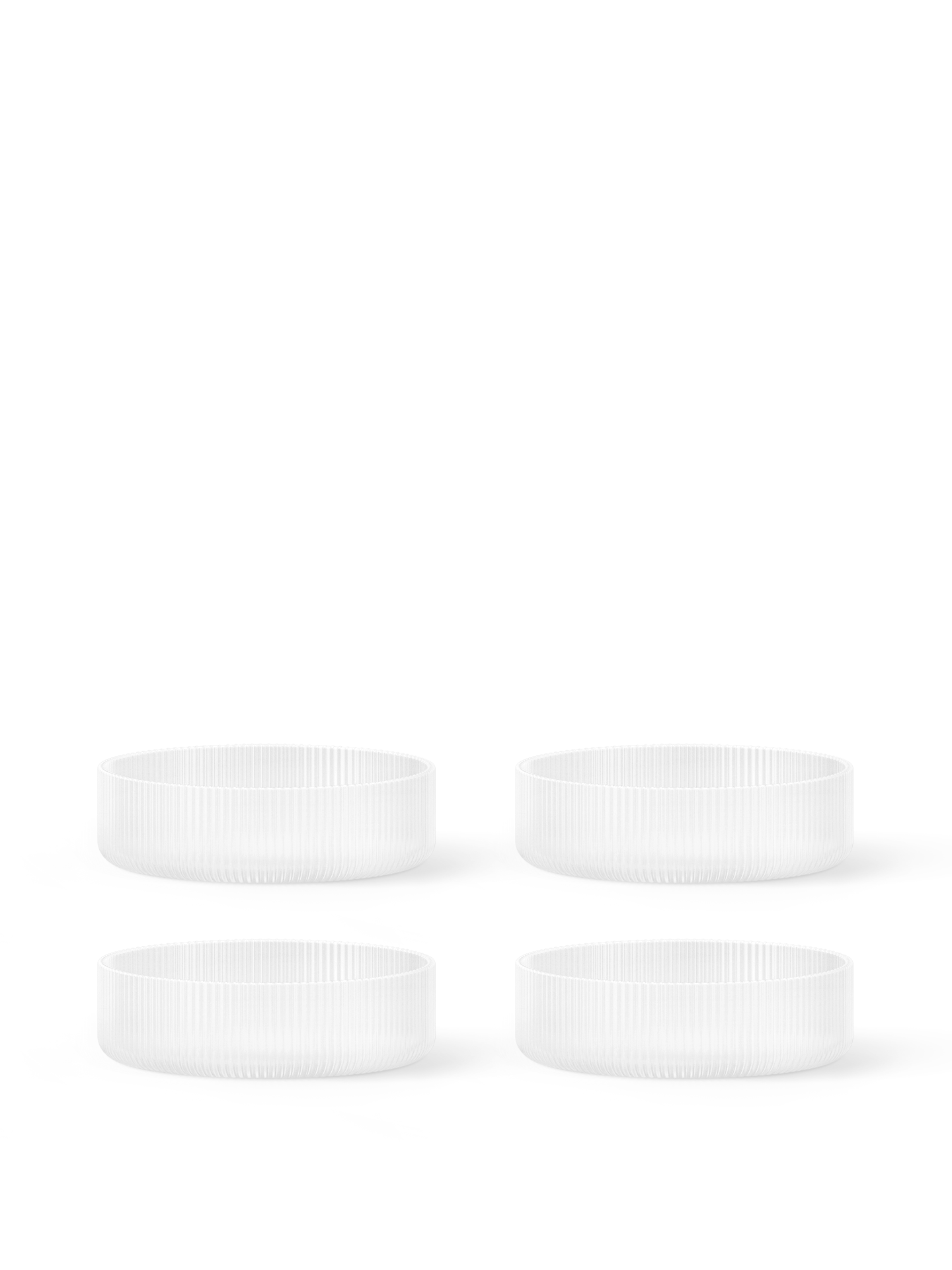 Cuencos para servir Ripple – Set de 4 – Rosa rubor