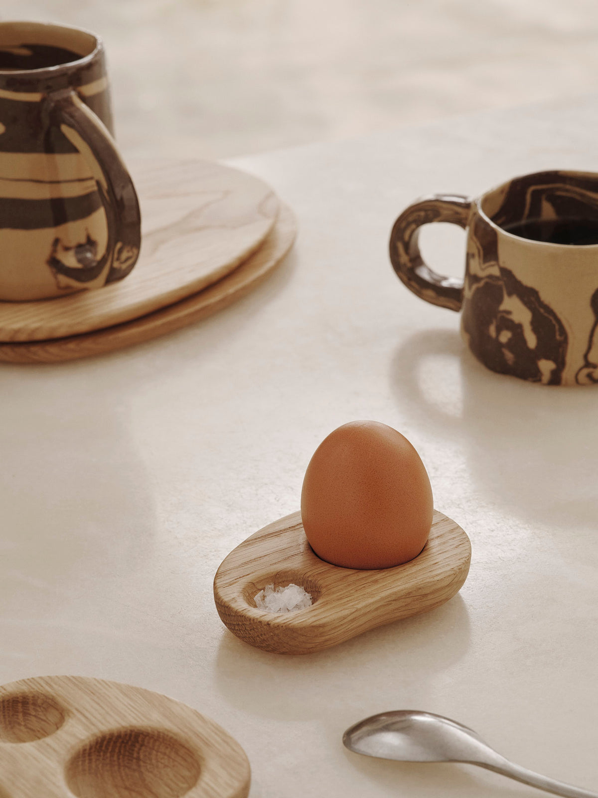 Huevera Cairn – Set de 2 – Marrón oscuro