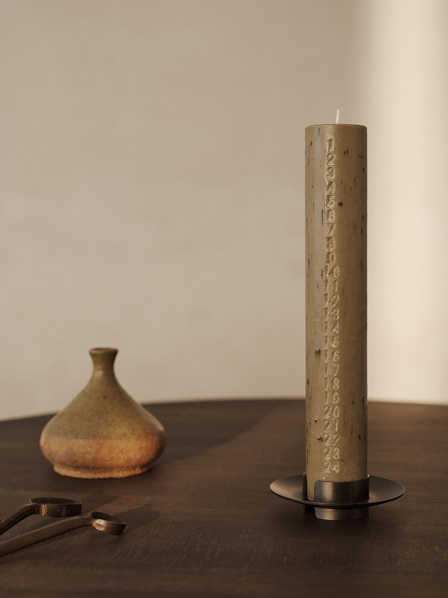 Vela de Adviento Mura – Verde alcachofa
