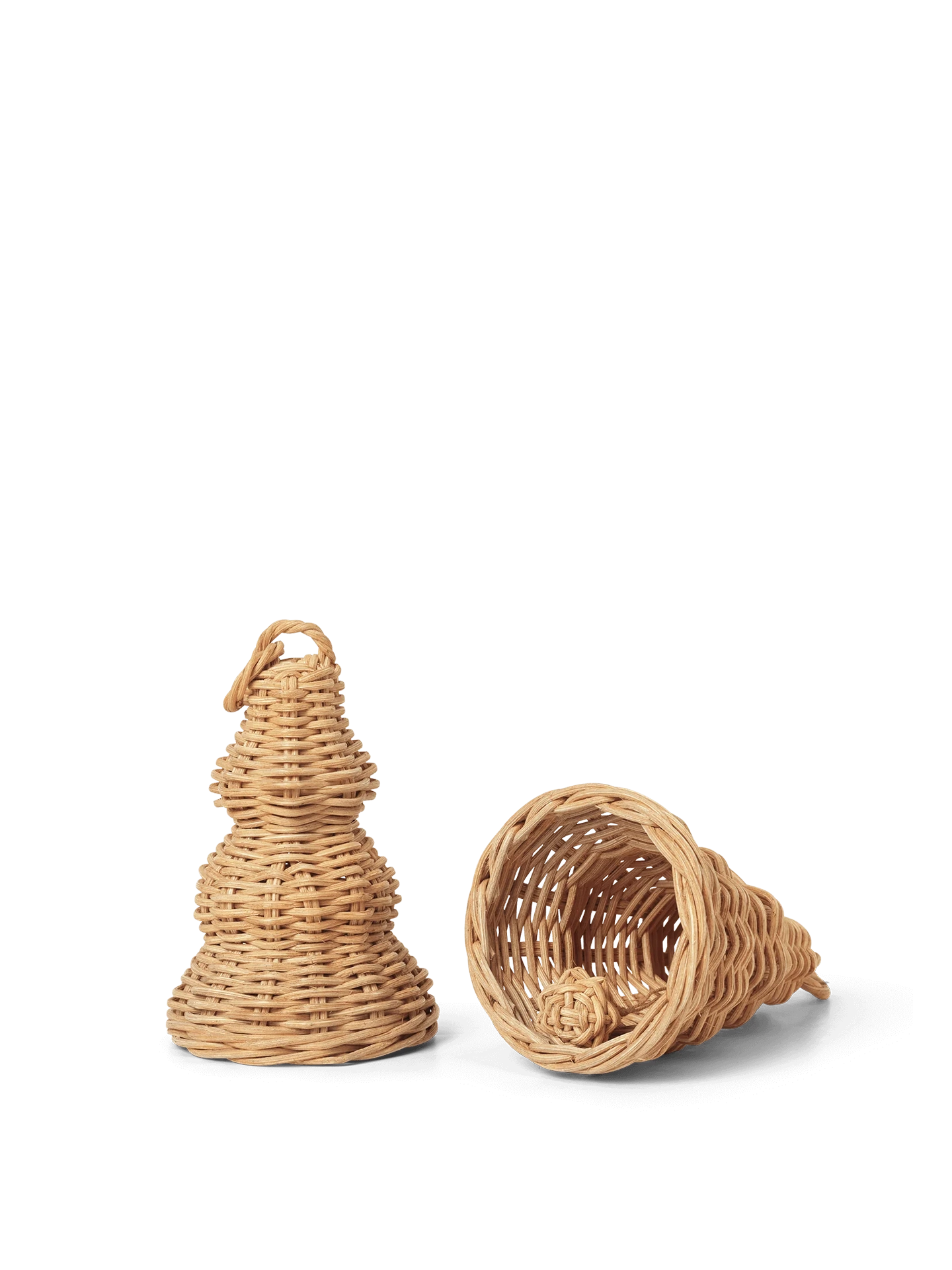 Campanas decorativas trenzadas – Set de 2 – Natural