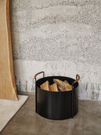 Cubo para leña Port – Negro