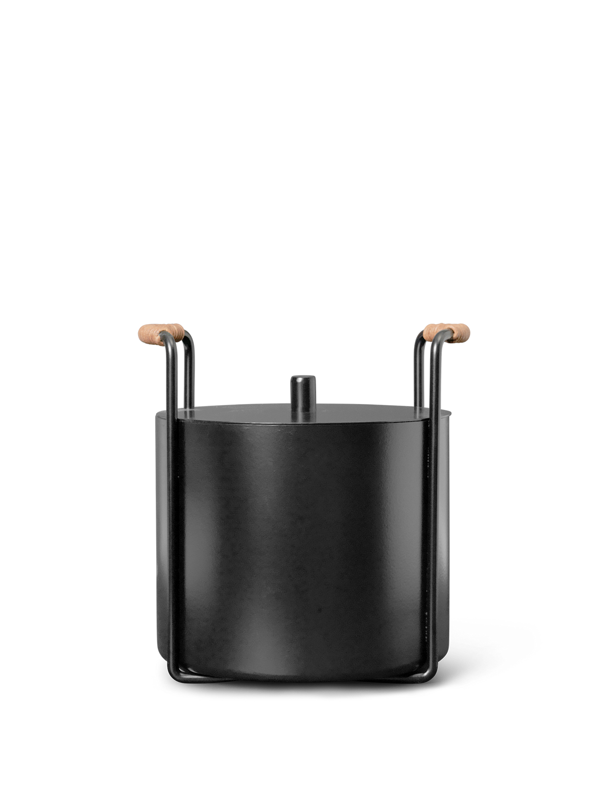 Cubo para leña pequeña y cenizas Port – Negro