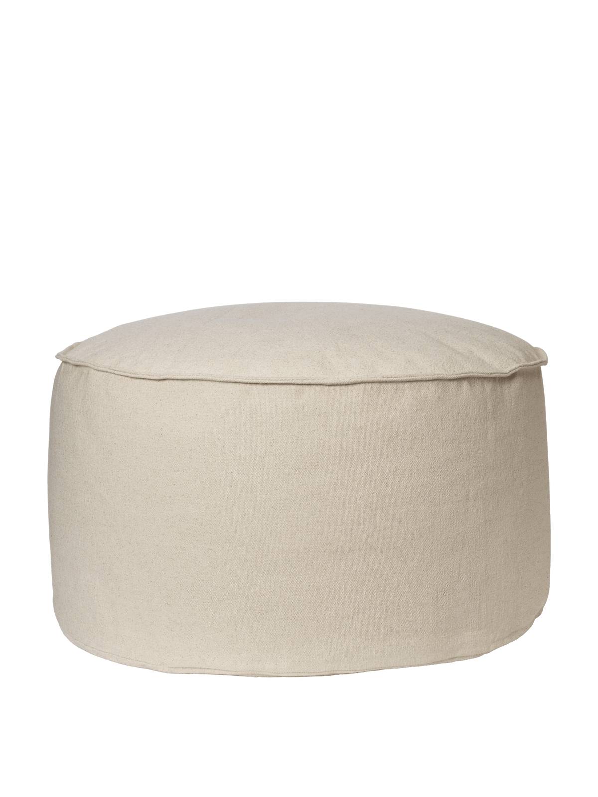 Puf de algodón Aun – D80 cm – Blanco roto