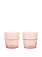 Vasos bajos Boya – Set de 2 – Rosa empolvado