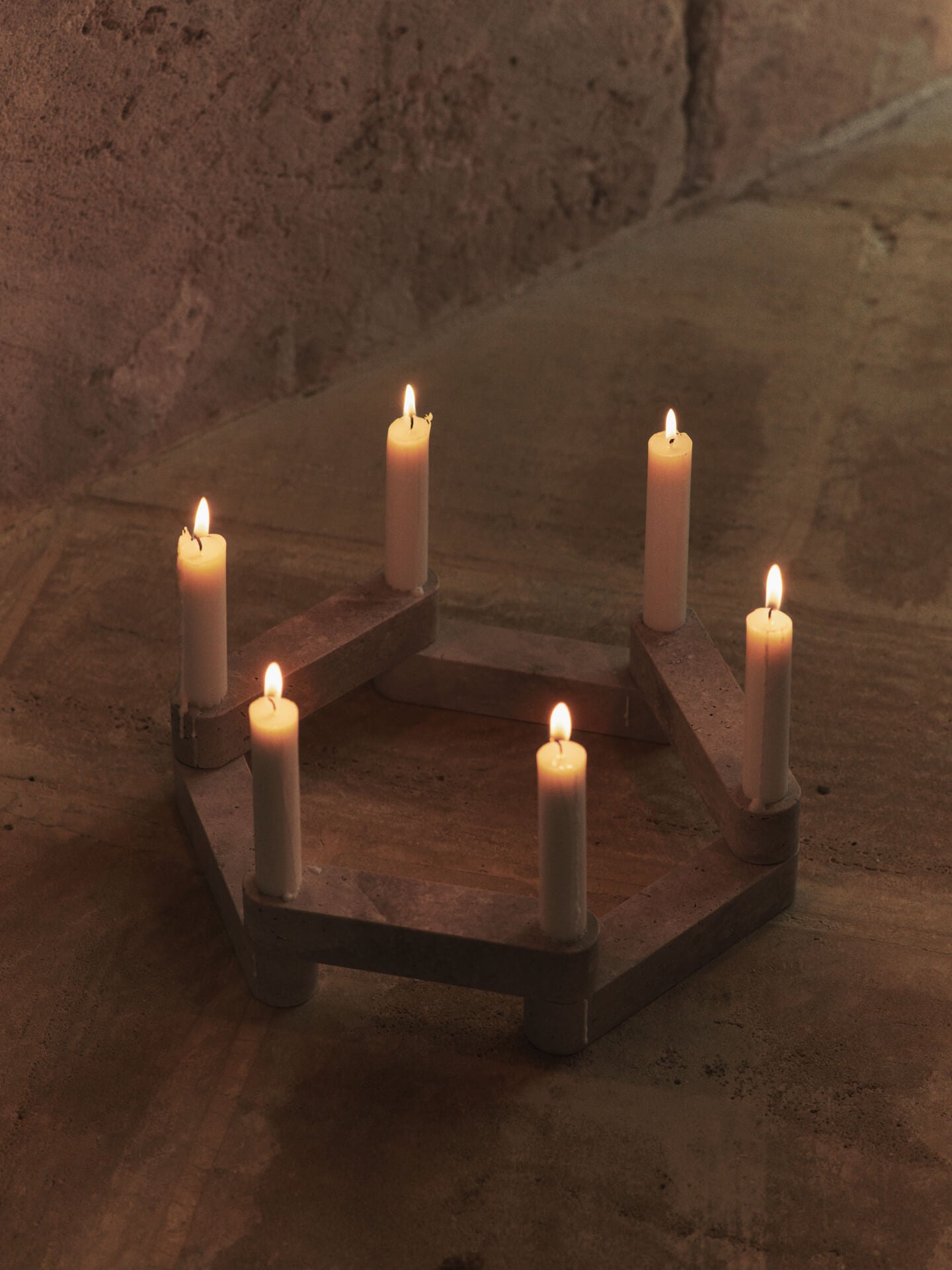 Portavelas Modular Newel – Set de 6 – Travertino