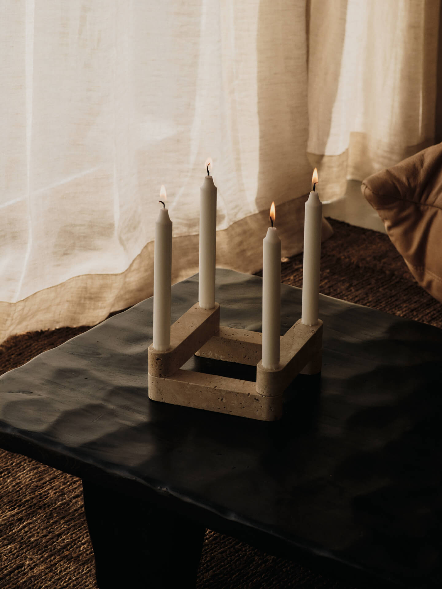 Portavelas Modular Newel – Set de 6 – Travertino