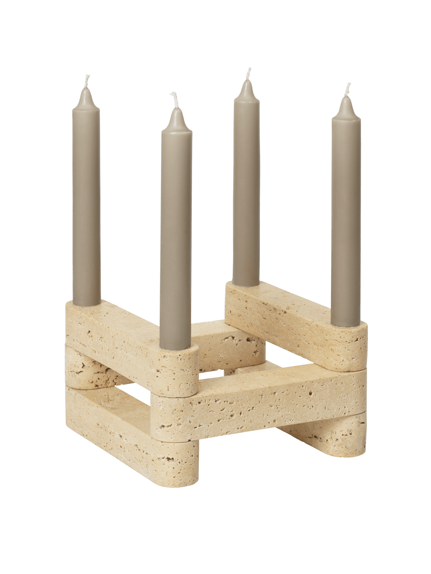 Portavelas Modular Newel – Set de 6 – Travertino