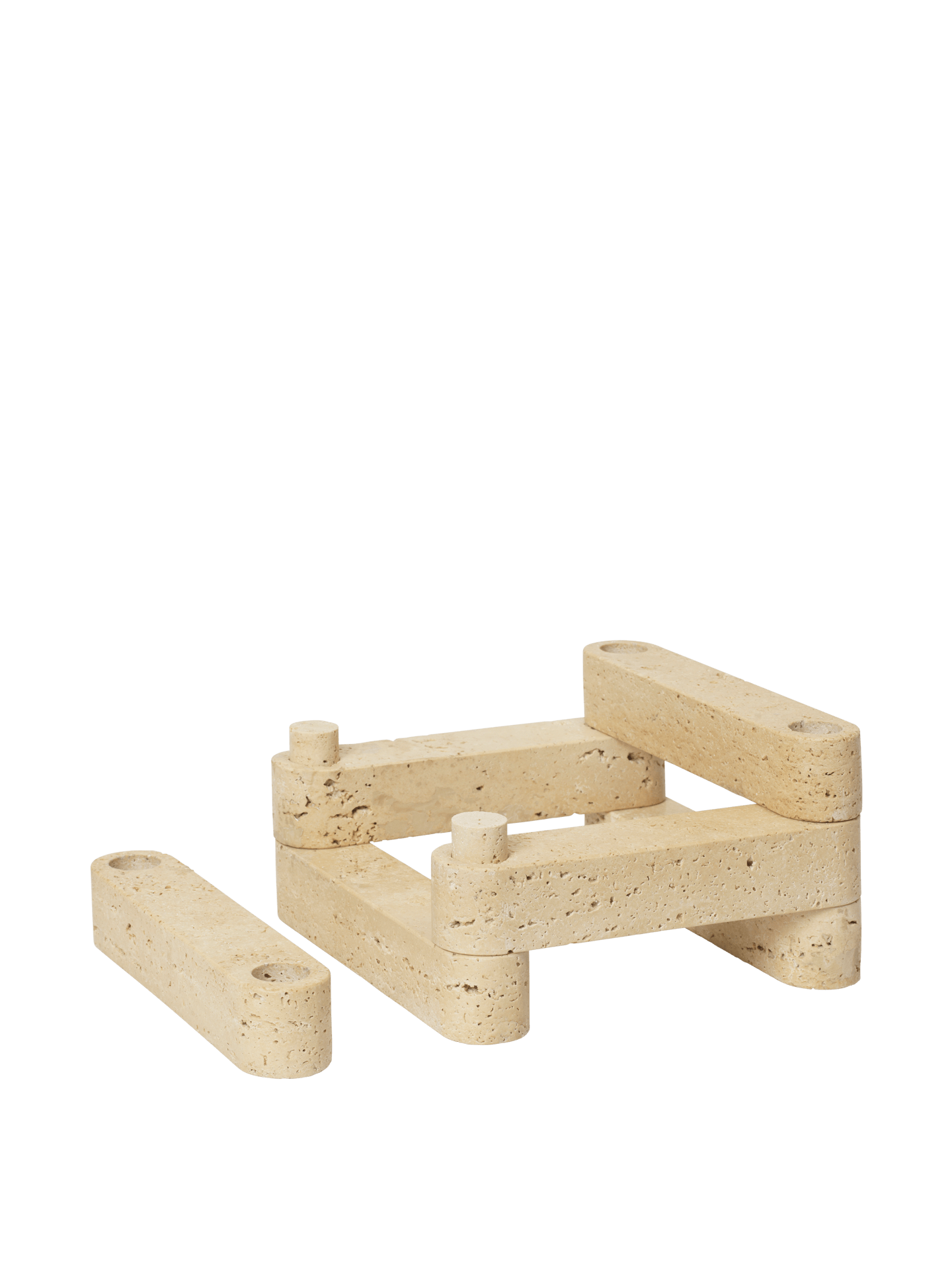 Portavelas Modular Newel – Set de 6 – Travertino