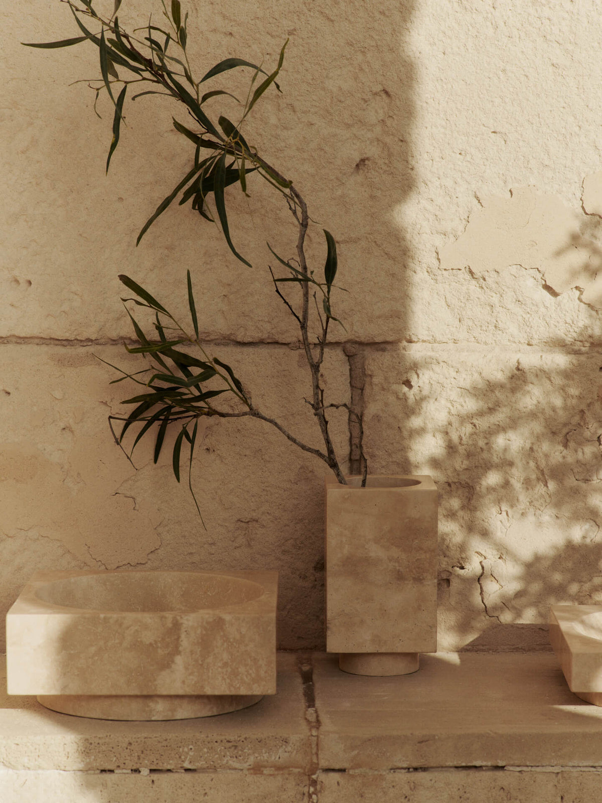 Jarrón Hew – Travertino