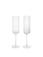 Copas de champán Ripple – Set de 2 – Transparentes