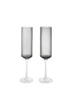 Copas de champán Ripple – Set de 2 – Transparentes