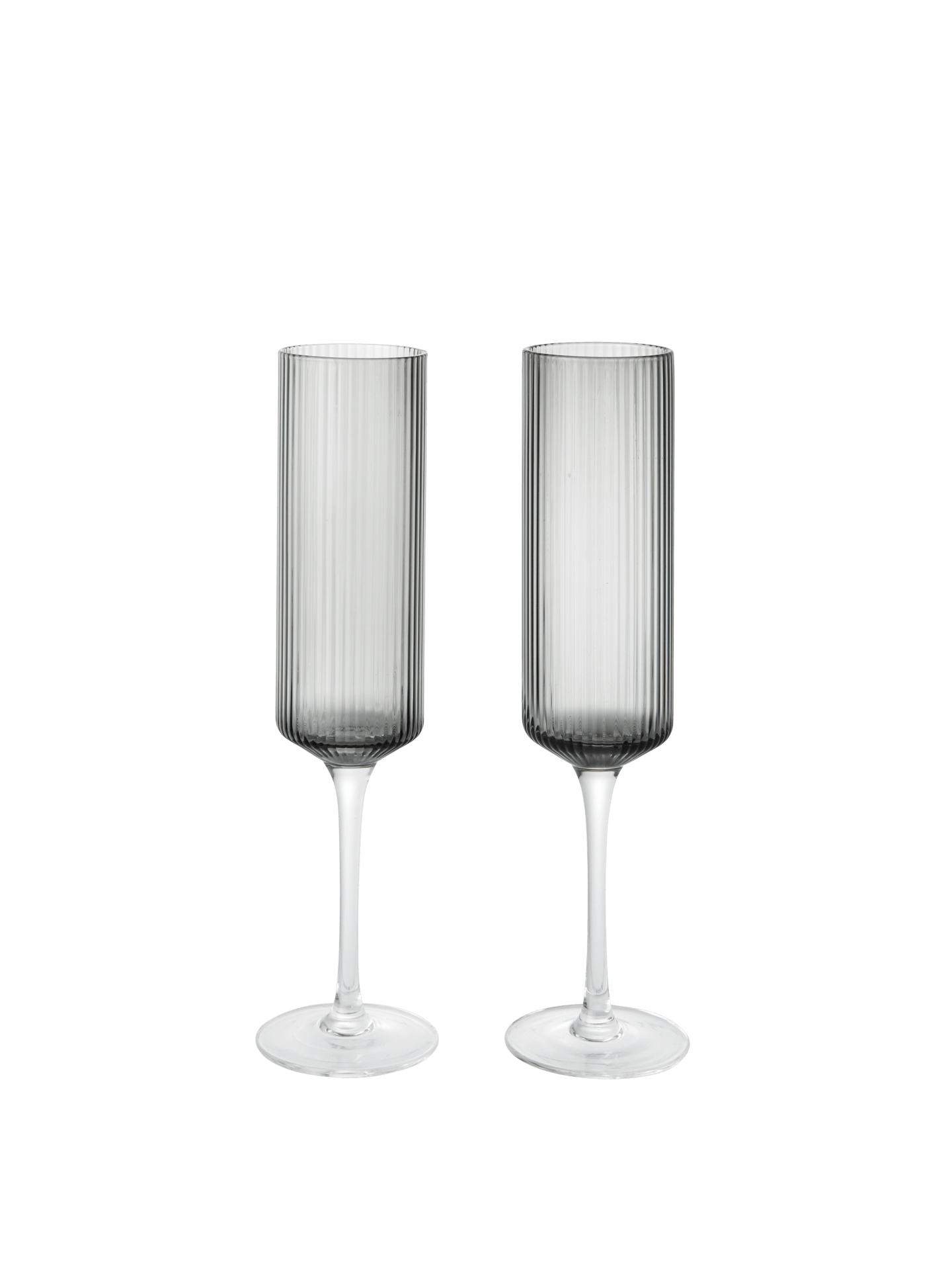 Copas de champán Ripple – Set de 2 – Transparentes