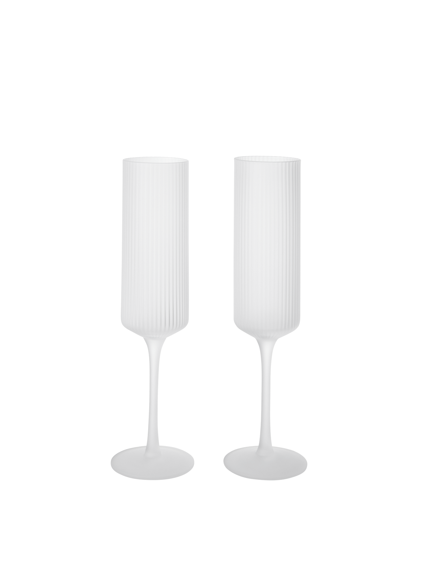 Copas de champán Ripple – Set de 2 – Transparentes