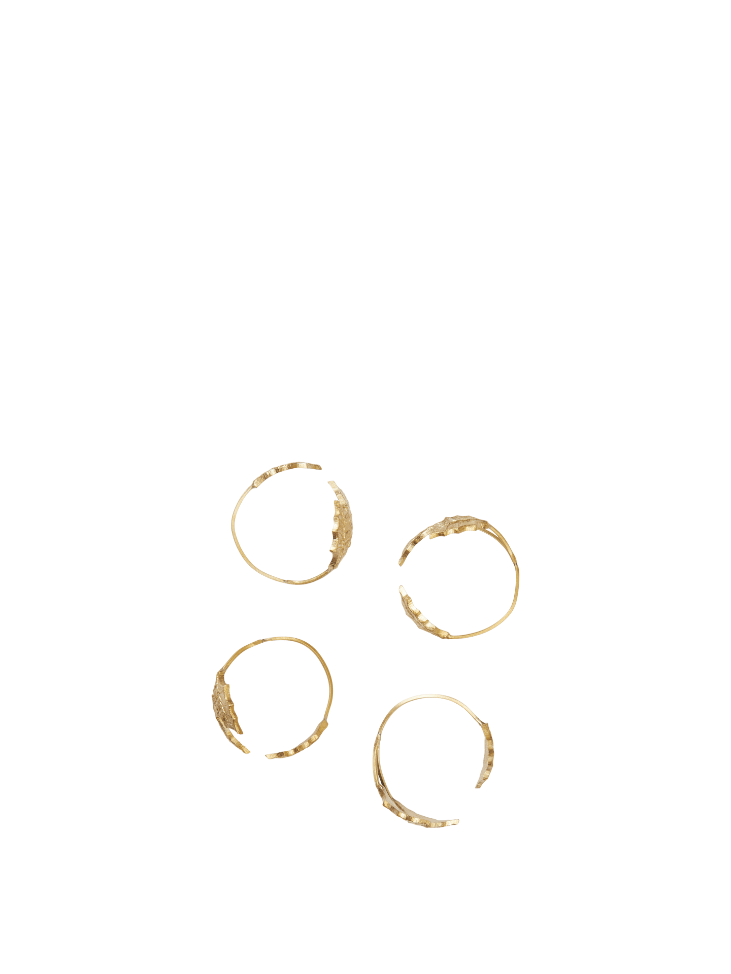 Anillas para servilletas Holly Leaf – Set de 4 – Latón negro