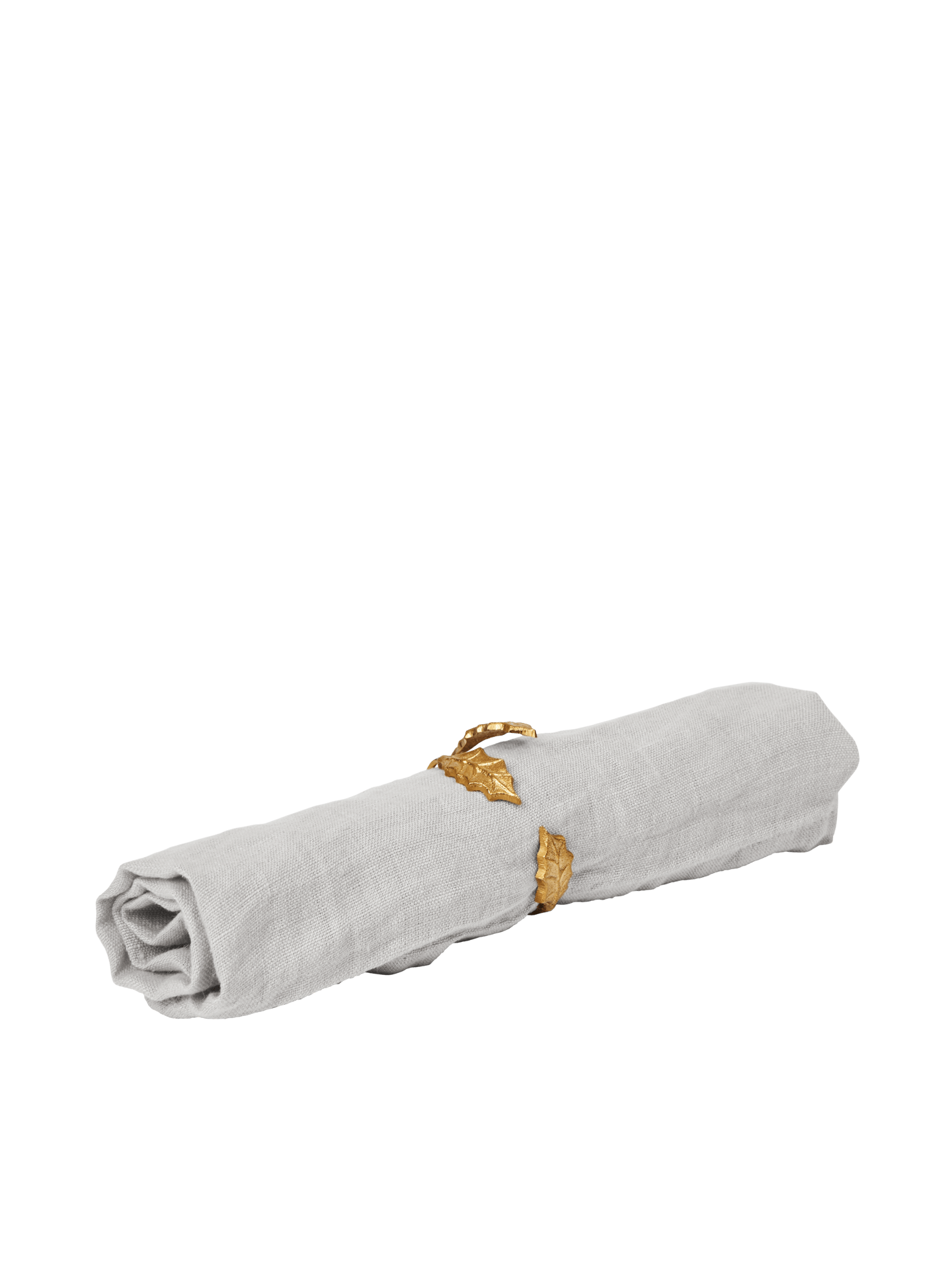Anillas para servilletas Holly Leaf – Set de 4 – Latón negro