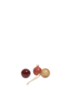 Bolas de Navidad de cristal – S – Set de 3 – Rosa opaco